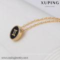 43409 necklace fashion accessories18k simple gemini pendant gold plated jewelry necklace